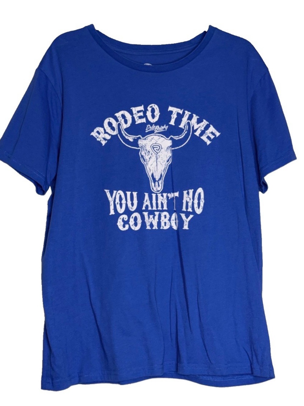 Rock & Roll Denim Men’s Dale Brisby Rodeo Graphic Blue T-Shirt Sz Large